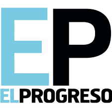 Logotipo de "El Progreso" con las letras "E" y "P" en colores azul y negro.