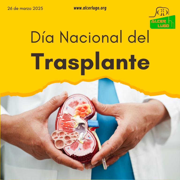 Celebración del Día Nacional del Trasplante con un riñón en manos.