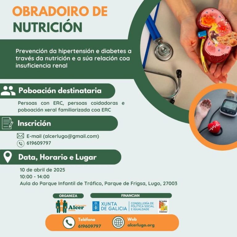 Obradoiro sobre nutrición y salud, enfocándose en diabetes e hipertensión.