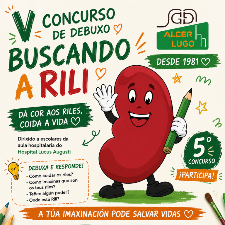 Celebración del Día Nacional del Trasplante con un riñón en manos.