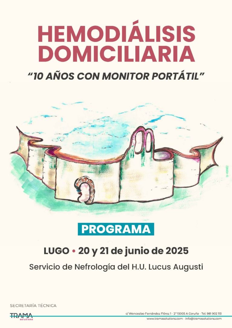 Programa de hemodiálisis domiciliaria, 20 y 21 de junio de 2023, con monitor portátil.